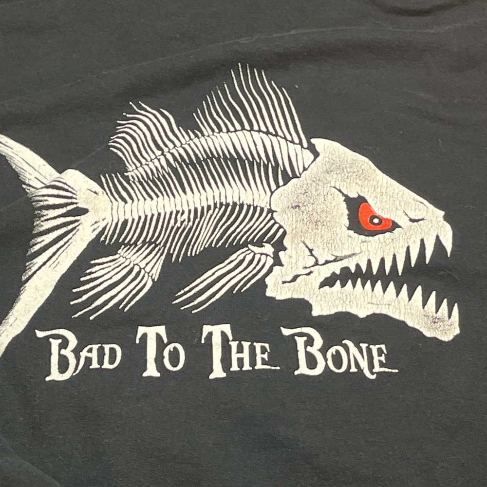 Silver Lake Sand Dunes Michigan Mens 2xl Hoodie Bad To The Bone Skeleton Fish 2X